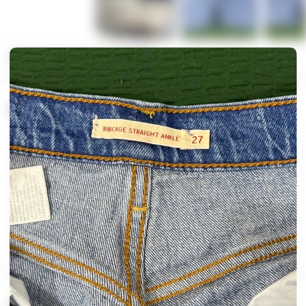 Levi's Rebcage straight ankel medium blue denim jeans jeans size 27